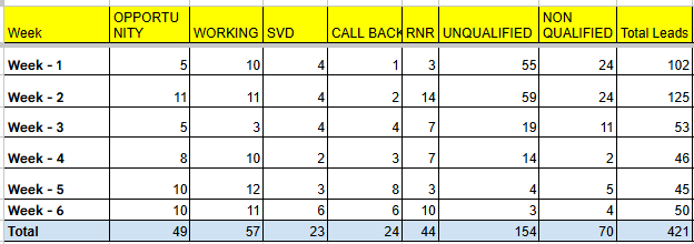 Leads Breakdown